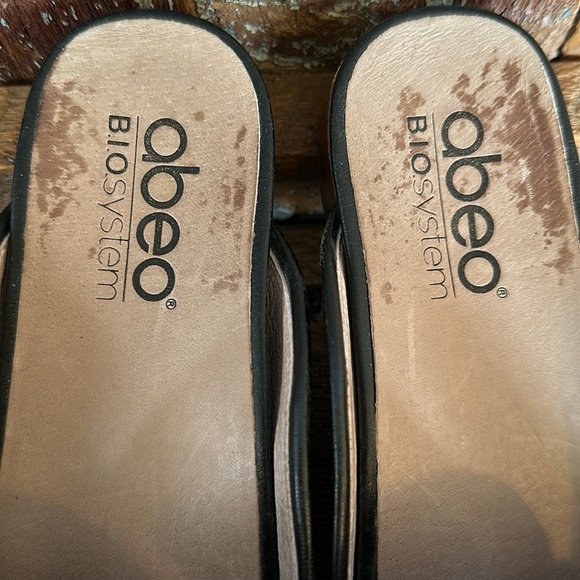 Abeo Bio System Jasmine Black Leather Slip On Loafer Mule Size 7 - Picture 5 of 8